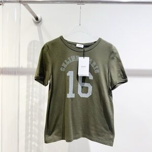 Authentic Celine Dark Green Graphic Tee